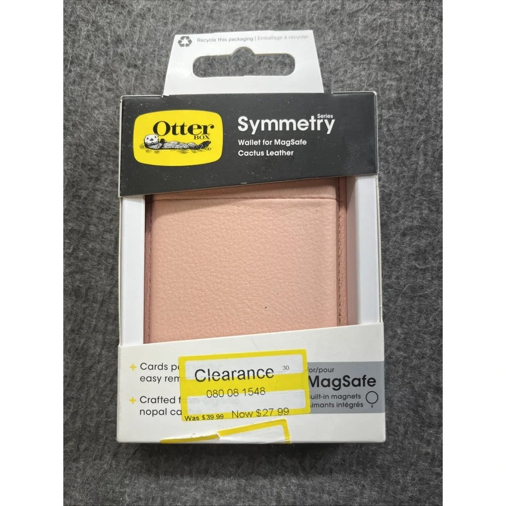 NEW OtterBox Symmetry Series Cactus Leather Wallet with MagSafe -‎ Pink